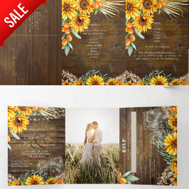 All-in-1 PHOTO Wedding INVITE RSVPプログラムメニュー 三つ折り招待状