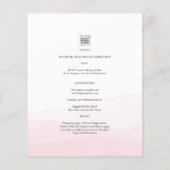 All-in-1 Pink Photo グラデーション OverlayのQR結婚コード チラシ (裏面)