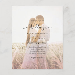 All-in-1 Pink Photo グラデーション OverlayのQR結婚コード チラシ