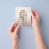 All-in-1 Pink Photo グラデーション OverlayのQR結婚コード チラシ (手)