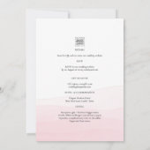 All-in-1 Pink Photo グラデーション OverlayのQR結婚コード 招待状 (裏面)