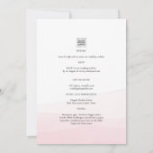 All-in-1 Pink Photo グラデーション OverlayのQR結婚コード 招待状 (裏面)