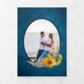 All-in-1 Wedding InviteプログラムメニューRSVP写真6 三つ折り招待状 (カバー)