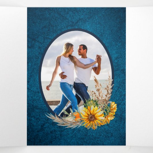 All-in-1 Wedding InviteプログラムメニューRSVP写真6 三つ折り招待状 (内部中)