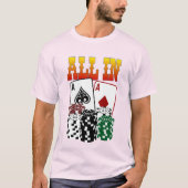 ALL IN - 2つのエースとチップ Tシャツ (正面)