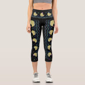 All in a Row Black カプリレギンス (正面)