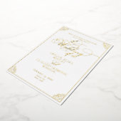 All-In-On Elegant Script Rome Italy Destination 箔招待状 (回転した状態)