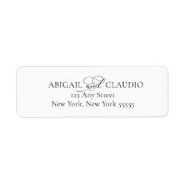 All-In-On Simple Classic Black & White Wedding ラベル