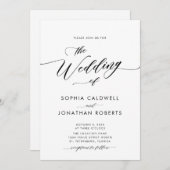 All In One詳細on Back Writhic 結婚's 招待状 (正面/裏面)