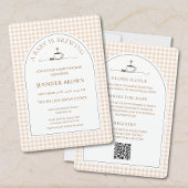 All in One A Baby Is Brewing Coffee Baby Shower 招待状