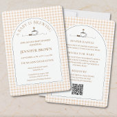 All in One A Baby Is Brewing Coffee Baby Shower 招待状