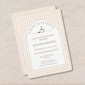 All in One A Baby Is Brewing Coffee Baby Shower 招待状
