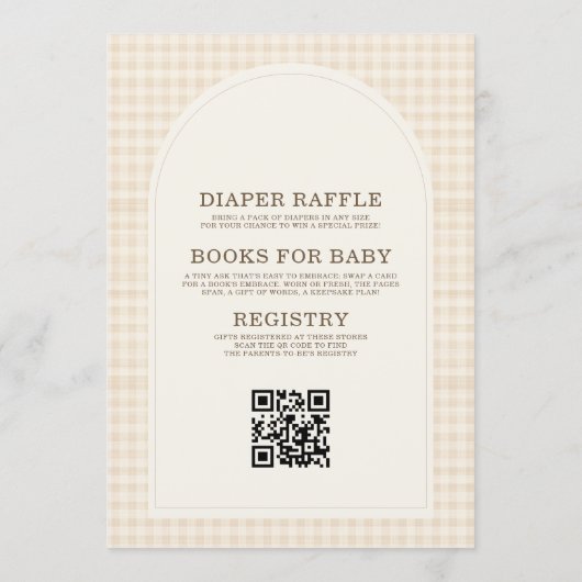 All in One Baby is Brewing Coffee Couples Shower 招待状 (裏面)