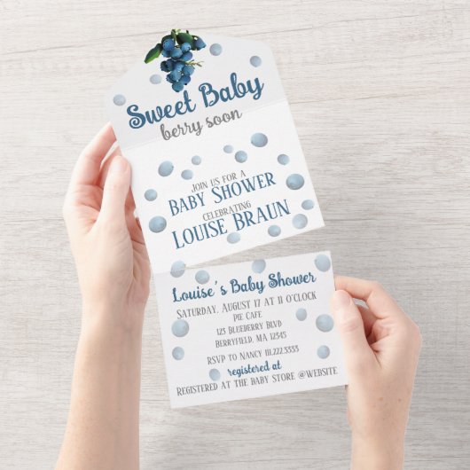 All in One Baby Shower Invite オールインワン招待状 (貼ってはがせる)