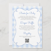 All in One Blueberry Clothesline Baby Shower 招待状 (裏面)