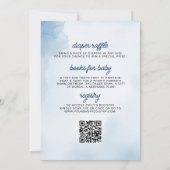 All In One Boy's Under the Sea Blue Baby Shower 招待状 (裏面)