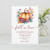 All In One Burgundy秋In Love Photo 結婚's 招待状 (スタンド正面)