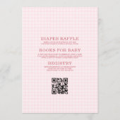 All in One Cherry on Top Red Bow Baby Shower 招待状 (裏面)