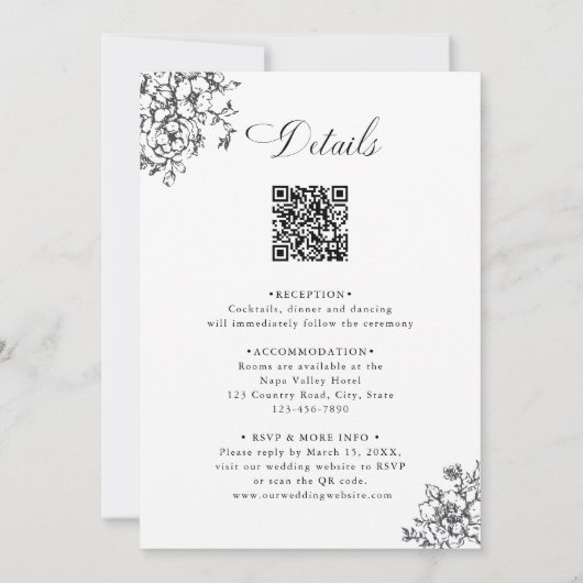 All in One Classic Frame Wedding                   招待状 (裏面)