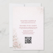 All in One Clothesline Baby in Bloom Baby Shower 招待状 (裏面)