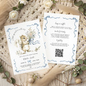 All in one Cute Woodland Squirrel Baby Shower 招待状