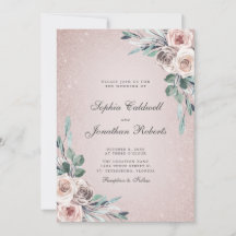 All in One Dusty Pink Roses Boho Glitter Wedding