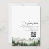 All in One Elegant Calligraphy QR Code Wedding 招待状 (裏面)