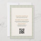 All in One Farm Animal Barnyard Baby Shower 招待状 (裏面)