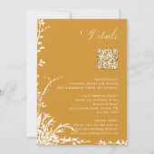 All in One Floral Arch Garden Wedding Amber 招待状 (裏面)