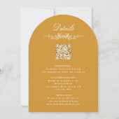 All in One Floral Arch Garden Wedding Amber 招待状 (裏面)