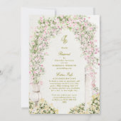 all in one floral garden arch rsvp details wedding 招待状 (裏面)
