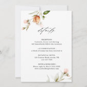 All In One Garden Floral Circle Frame Wedding 招待状 (裏面)