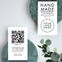 All-in-one Handmade Qr Code Logo Modern Minimalist 名刺