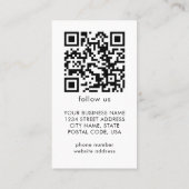 All-in-one Handmade Qr Code Logo Modern Minimalist 名刺 (裏面)
