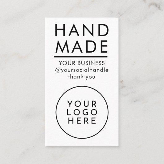 All-in-one Handmade Qr Code Logo Modern Minimalist 名刺 (正面)