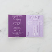 All In One Invitation For Baptism Cross Sweet Plum シーズンカード (内部)