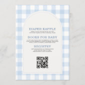 All in One It's a Boy Puppy Dog Blue Baby Shower 招待状 (裏面)