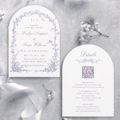 All in One Lavender Botanical Garden Wedding Arch 招待状