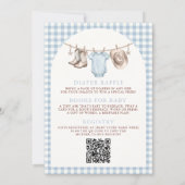 All in One Little Cowboy Boy Baby Shower 招待状 (裏面)