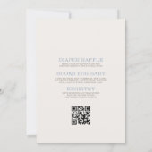 All in One Little Cowboy Clothesline Baby Shower 招待状 (裏面)