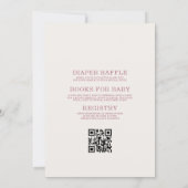 All in One Little Cowgirl Clothesline Baby Shower 招待状 (裏面)