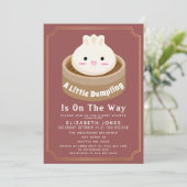 All in One Little Dumpling Baby Shower QR Code 招待状 (スタンド正面)