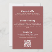 All in One Little Dumpling Twins Baby Shower QR  招待状 (裏面)