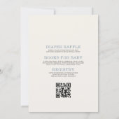 All in One Little Hunter Clothesline Baby Shower 招待状 (裏面)