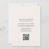 All in One Little Hunter Clothesline Baby Shower 招待状 (裏面)