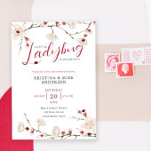 All in One Little Ladybug QR Code Shower 招待状