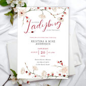 All in One Little Ladybug QR Code Shower 招待状