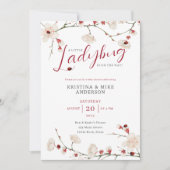 All in One Little Ladybug QR Code Shower 招待状 (正面)