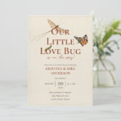 All In One Little Love Bug Baby Shower招待状 招待状 (スタンド正面)