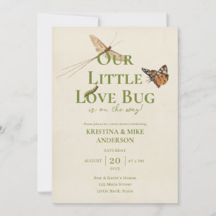 All In One Little Love Bug Baby Shower招待状 招待状